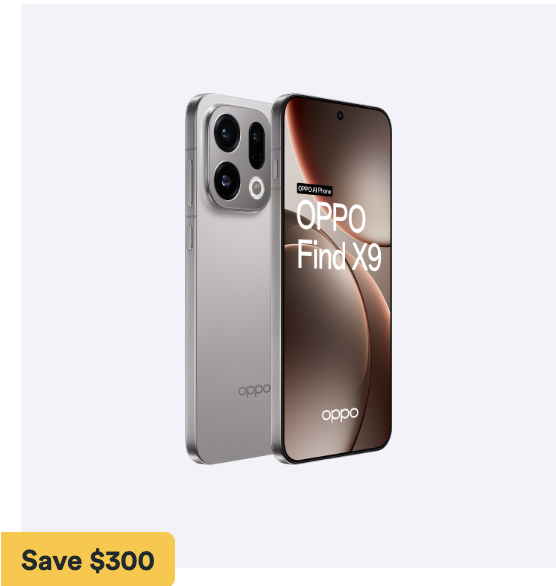 Oppo Find X9 smartphone displayed from the front and back, showcasing its sleek design.